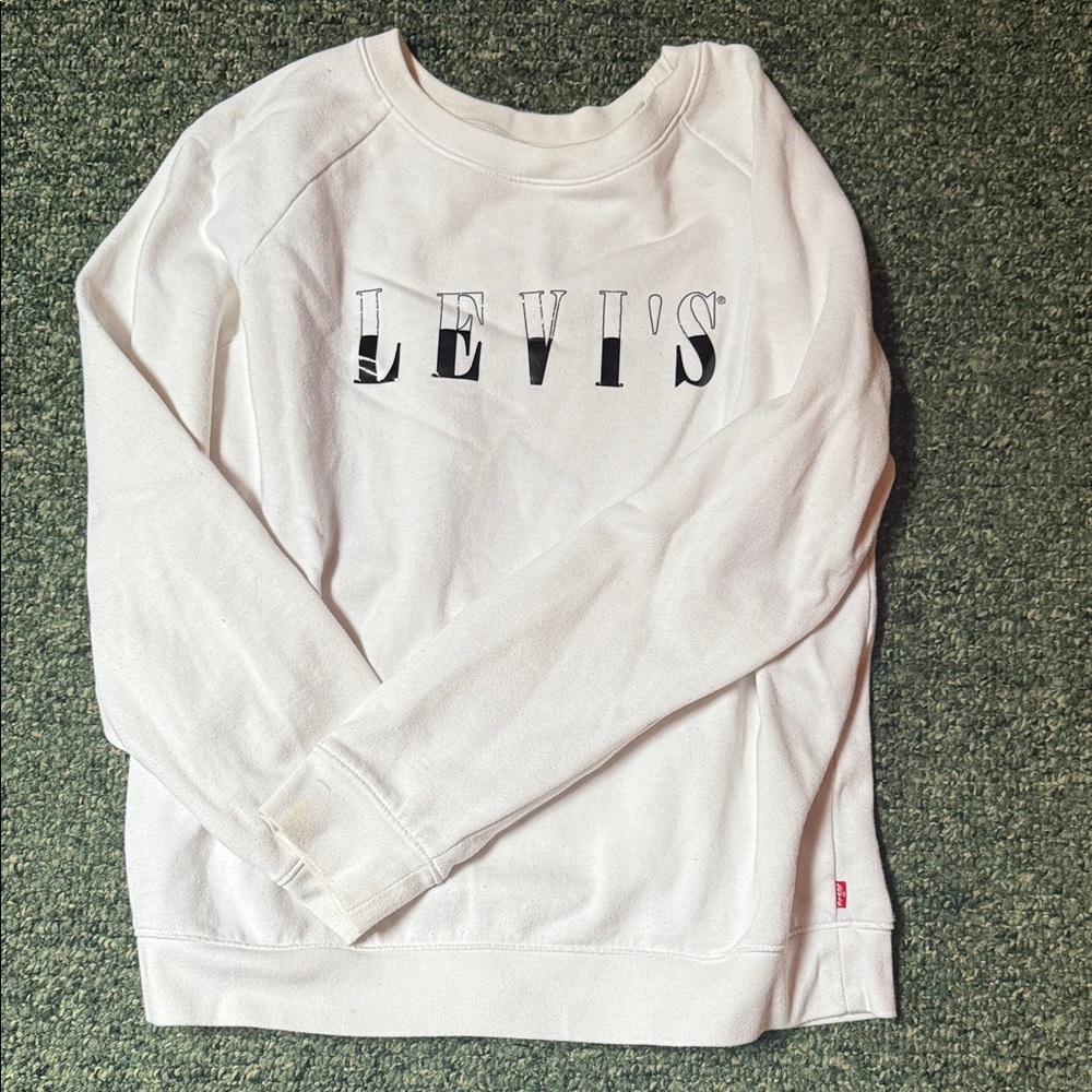 Levi's Cream Crewneck Men's Sweater